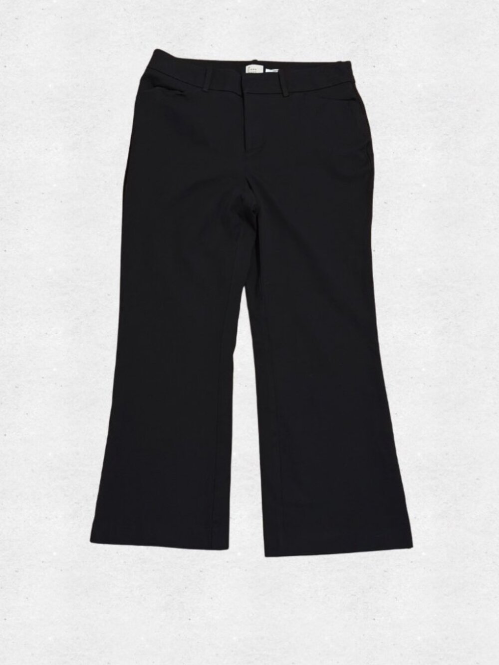 Black Dressy Flared Office Slacks Size 8 Business Casual Stretch Work Pants
